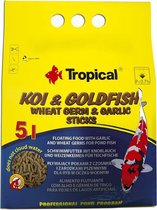 Tropical Koi & Goldfish Wheat Germ & Garlic Sticks | 5 Liter | Vijvervoer