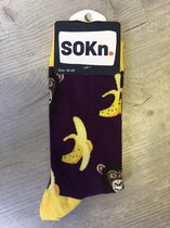 SOKn. trendy sokken "AAP/BANAAN" maat 40-46  (Ook leuk om kado te geven !)