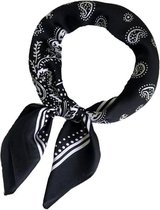 Paisley Bandana / Zakdoek Zwart | Polyester - Satijnlook | 70 x 70 cm