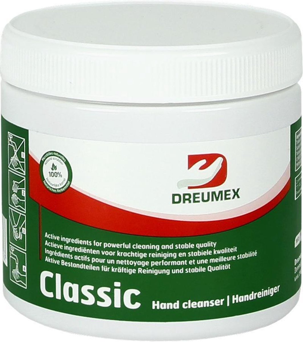 Dreumex Handreinigingsgel - Microkorrels - Oplosmiddelvrij - 600 ml - Voor garages en werkplaatsen