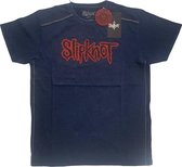 Slipknot Heren Tshirt -S- Logo Blauw