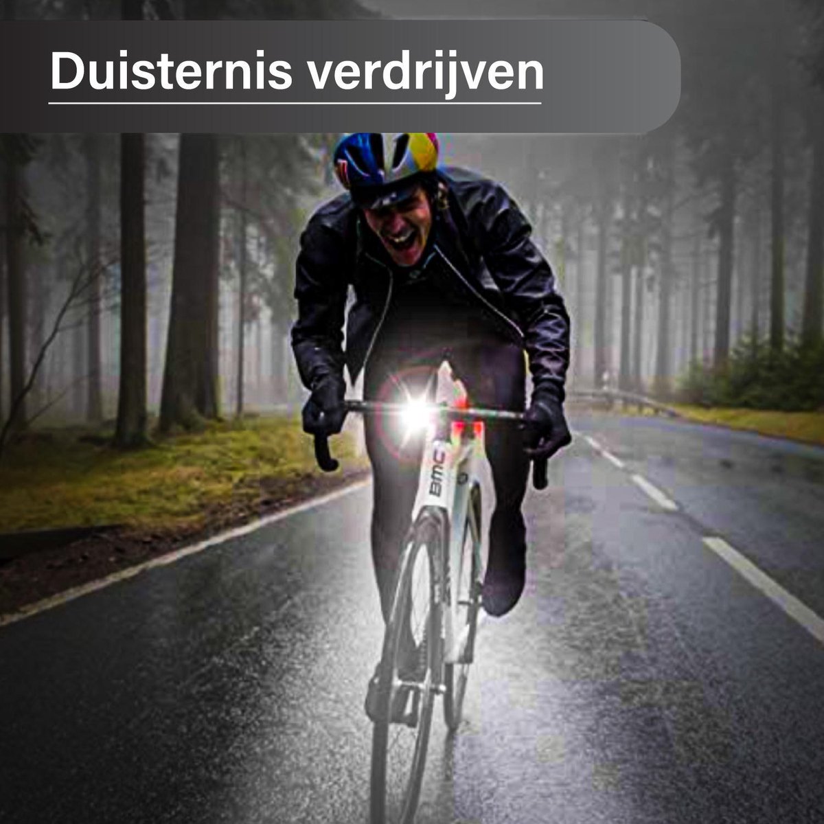 Fietsverlichting set lamp Led USB Koplamp AAA Verlichting Wielrennen - Voor en Achter Oplaadbare Batterijen AA - Bartief® thumbnail 4