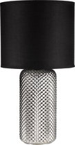 Pauleen Bright Jewel Tafellamp - E27 - Zilver/Zwart/Rookglas