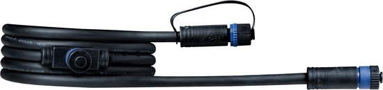 Foto: Paulmann 93926 outdoor plug shine cable ip68 2m 1 in 2 out 2x1 5 mm zwart kunststof