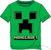 Minecraft t shirt - groen - Maat 140 / 10 jaar