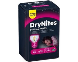 Drynites luierbroekjes - meisjes - 3 tot 5 jaar - 16 stuks (1x16)