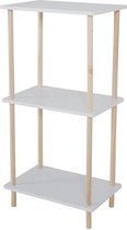 Trendy Houten Rek - OLUF  - Deco - Scandinavisch design - Kastje - Hout - Wit - 80,5 x 27 x  27 cm