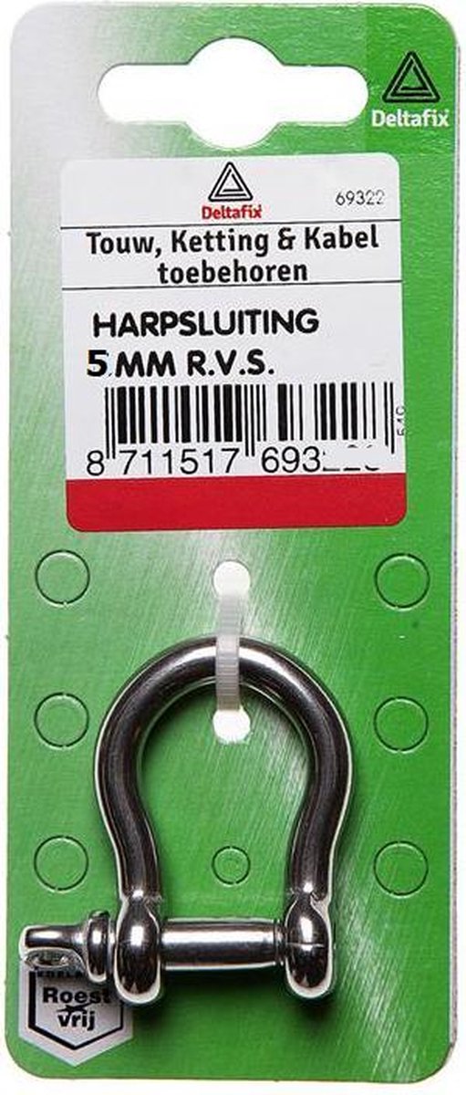 Harp-Sluiting. 5.0-mm. RVS-A2. Deltafix.