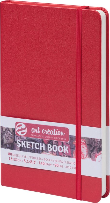 Talens Art Creation Schetsboek Rood 13 x 21 cm 140 g 80 Vellen