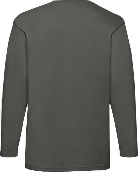 T-shirt de poids Loom Fruit Of The Loom pour hommes à col rond et manches longues (Light Graphite)