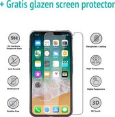 Wallet Case geschikt voor Apple iPhone Xs Max + gratis glazen Screenprotector - bruin