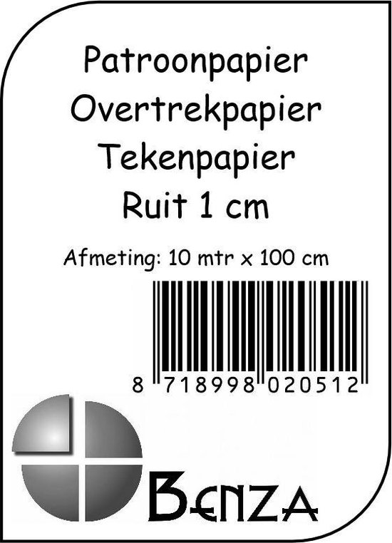 Benza Musterpapier Mit Rautenraster – 10 M X 100 Cm, 2 Rollen (insgesamt 20 M), Für Nähen & Schnittmuster