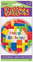 Helium Ballon Lego Happy Birthday 45cm leeg