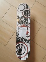 Skateboard Street Teens 20x78cm Wit en Rood bedrukt