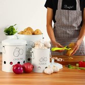 Voorraadblikken - Knoflookpot - Uienpot - Aardappelpot