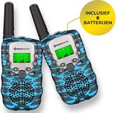 MostEssential Premium Walkie Talkie voor Kinderen - Walkie Talkie - Portofoon - Inclusief 8 Batterijen - Blauw