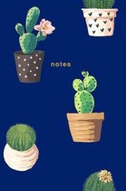 Notes: Cactus Notebook Blue