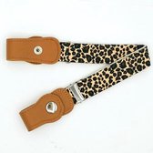 MrBuckleFree™ | Gespvrije Elastische Riem - Voor Kinderen - Panter Print - Met Camouflage Patroon