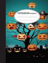 Composition Notebook, 8.5 x 11, 110 pages: Pumpkins Halloween v.6