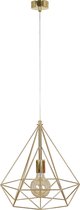 Loft hanglamp in de kleuren koper/chroom/goud