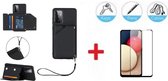 2-in-1 Luxe PU Lederen Wallet Hoesje Met Full Cover Tempered Glass Screenprotector Geschikt Voor Samsung Galaxy A32 4G - Portemonnee Back Standaard - Kaarthouder Card Case Met Pasj