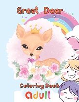 Great Deer Coloring book adult