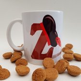 Mok of beker met de letter Z - koffiemok, theebeker, persoonlijk cadeautje, sinterklaas, sint, piet, pietenmuts, sinterklaasfeest, pepernotenzakje