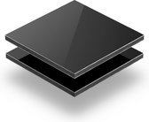 Keukenachterwand zwart 3 mm - 60x60cm
