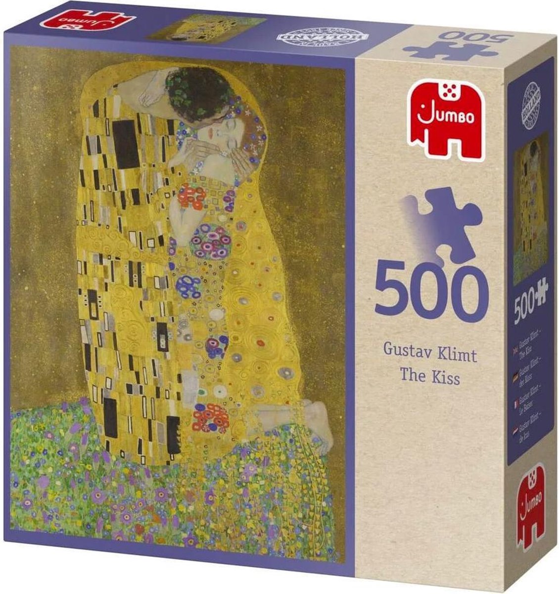Jumbo puzzel 500 stukjes - Gustav Klimt - The Kiss