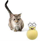 Kattenspeelgoed -Interactieve bal - Kittenspeelgoed - Bal Geel  met sprinkhaangeluid + 1 extra speelgoed bal