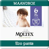 Moltex Pure & Nature Eco Pants XL, Maat 6 (+14 kg) - 72 luierbroekjes - Maandbox