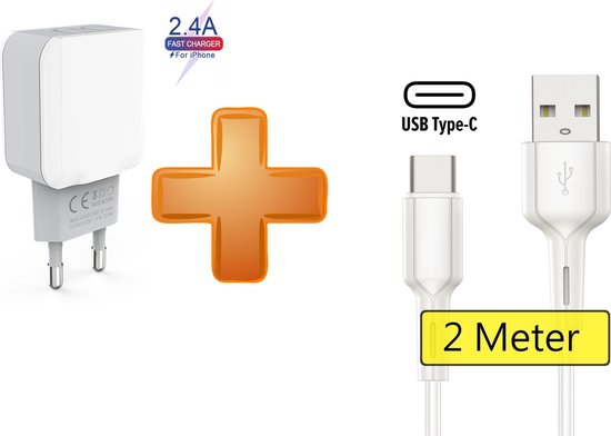 Chargeur domestique PowerPort 24W avec câble USB-C - Adaptateur de prise de  chargeur... | bol.com