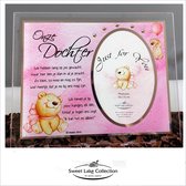 Just for You, fotolijst met gedicht, unieke fotolijst, Sweet Lake Collection, Onze Dochter, Baby girl