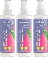 Andrelon Heat Protect Mist Kokos Care Multi Pack - 3 x 200 ml