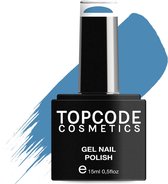 Blauwe Gellak van TOPCODE Cosmetics - Iris Blue - TCBL18 - 15 ml - Gel nagellak Nagellak Blauw Gellak blauw gellac
