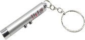 Combi Laserpen & Zaklamp Zilver Sleutelhanger - Rood 1 mW - Kattenspeelgoed