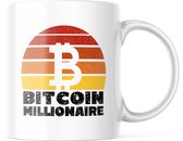 Crypto Mok met tekst: Bitcoin Millionaire | Grappige mok | Grappige Cadeaus