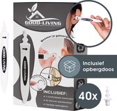 Good Living® - Oorsmeer Verwijderaar - 40 opzetsktujes - incl. Opbergdoosje oorsmeerverwijderaar - Spiraal - Oorreiniger - Ear Cleaner - Zwart
