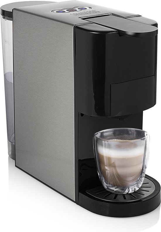 Princess 249450 Multi Capsule Filter-koffiezetapparaat - Staal 4-in-1 - Geschikt voor meerdere koffiesoorten