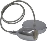 LED Hanglamp - Hangverlichting - Woby - Industrieel - Rond - Mat Chroom Aluminium - E27