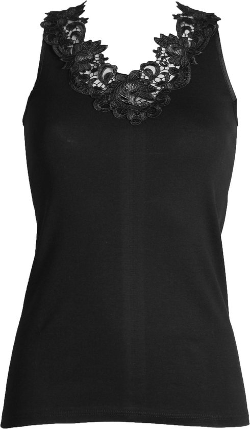 Toker Chemise femme dentelle, bretelles larges 228/1 - 42 - Zwart