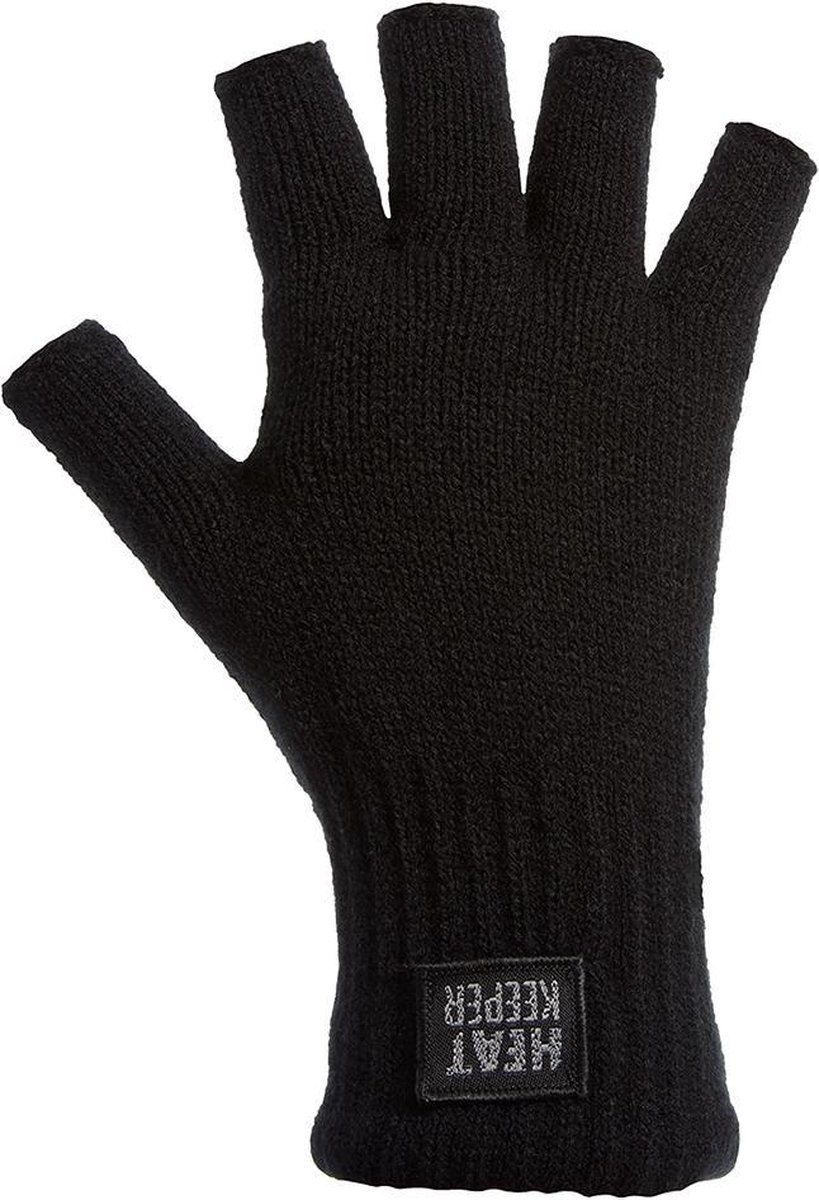 Heat Keeper Vingerloze heren thermo handschoenen zwart - S/M | bol.com