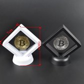 Bitcoin Standaard - Wit- Crypto - Cryptocurrency - Cryptovaluta - Munt - Wallet - Cadeau - 11x11cm - bitcoin