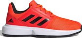 adidas Courtjam xJ Sportschoenen - Maat 37 1/3 - Unisex - Rood - Zwart