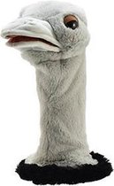 struisvogel handpop 43 cm grijs