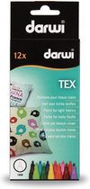 Marqueur textile Darwi TEX pointe 1mm 12pcs