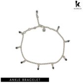 Bijoux Kuroji - Bijoux de cheville - Bracelet de cheville en argent avec cristal Swarovski ou perles fait main