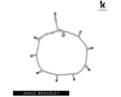Kuroji sieraden - Enkelsieraad - zilveren enkelbandje met Swarovski kristal of parels handgemaakt