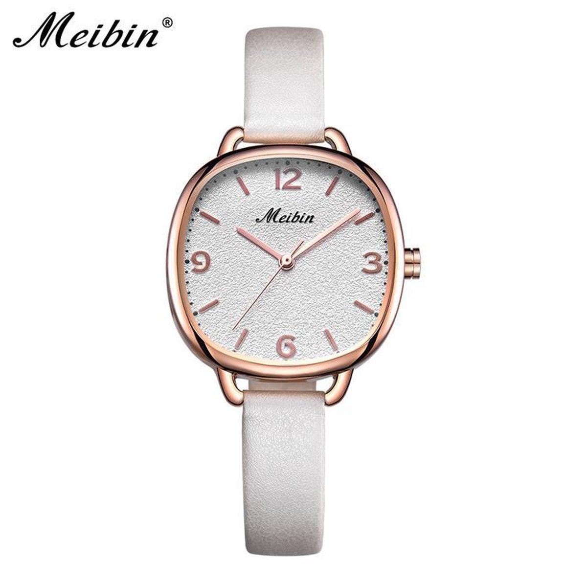 Longbo - Meibin - Dames Horloge - Parelmoer wit/Rosé/Parelmoer wit - 30mm (Productvideo)