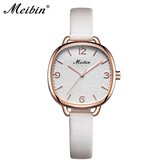 Longbo - Meibin - Dames Horloge - Parelmoer wit/Rosé/Parelmoer wit - 30mm